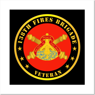 138th Fires Bde DUI w Branch - Veteran Posters and Art